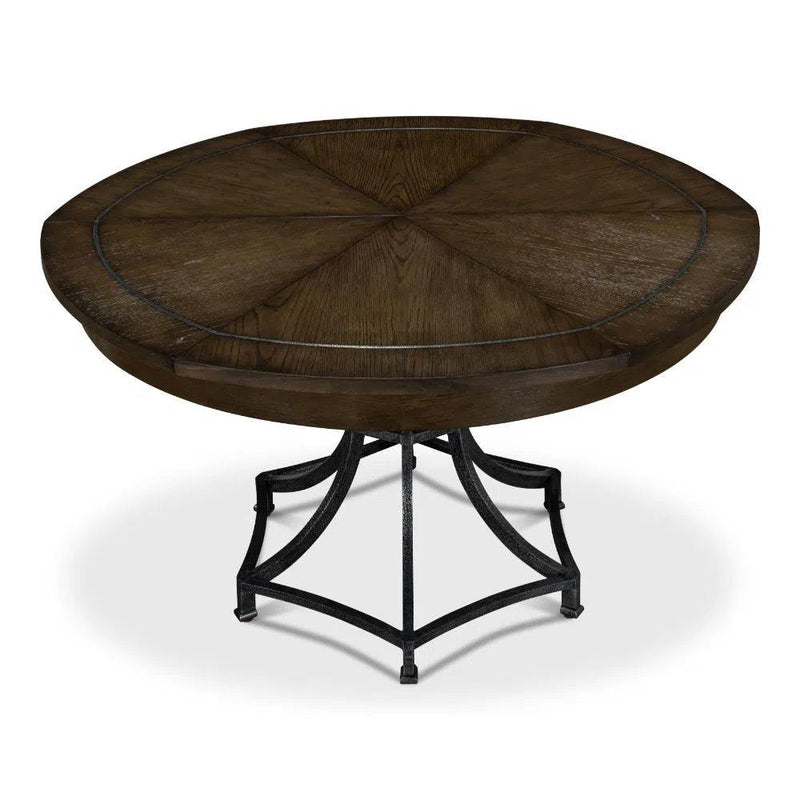 Sunset Jupe Extendable Round Dining Table Artisan Grey Dining Tables LOOMLAN By Sarreid