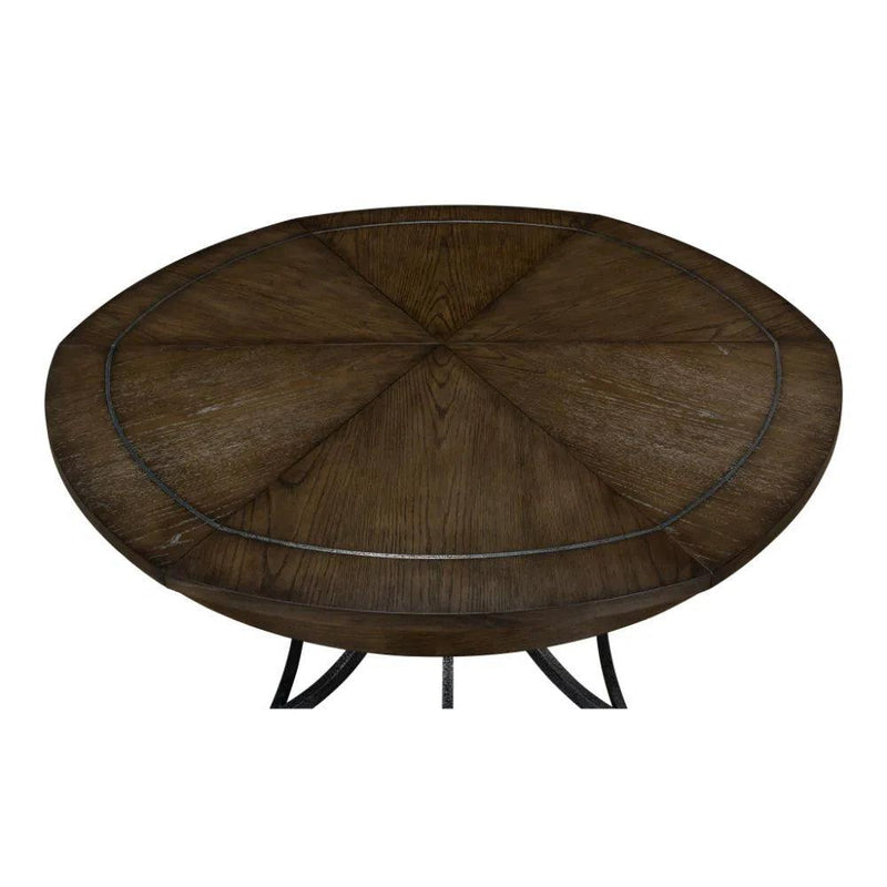 Sunset Jupe Extendable Round Dining Table Artisan Grey Dining Tables LOOMLAN By Sarreid