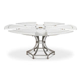 Sunset Jupe Extendable Round Dining Table Working White Dining Tables LOOMLAN By Sarreid