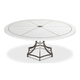 Sunset Jupe Extendable Round Dining Table Working White Dining Tables LOOMLAN By Sarreid