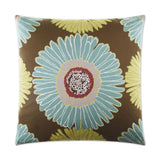 Sunshine Blue Throw Pillow With Insert Throw Pillows LOOMLAN By D.V. Kap