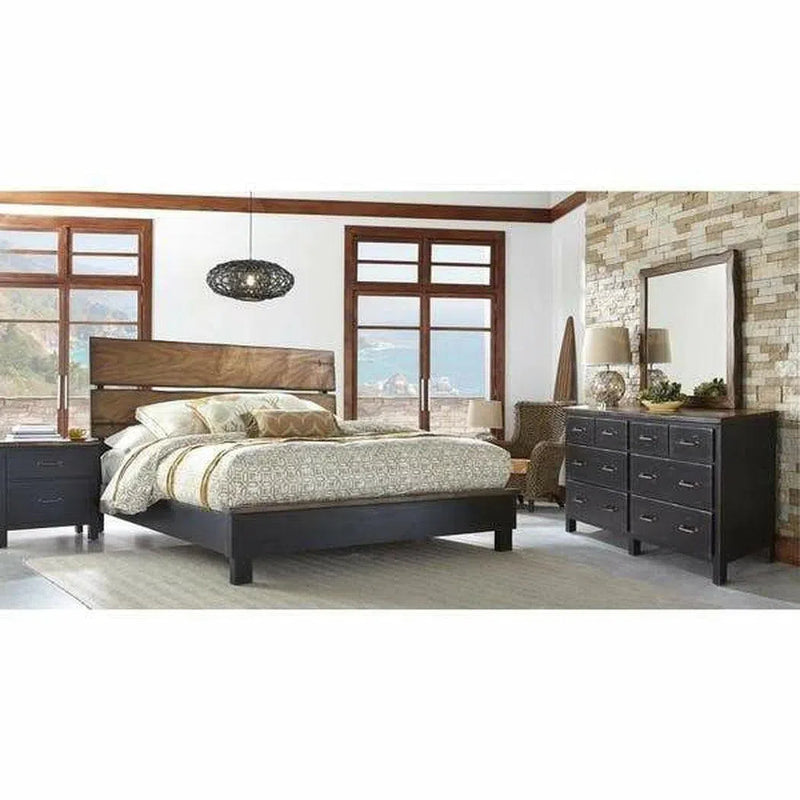 Sur Brown Wooden Bed Frame Beds LOOMLAN By Panama Jack