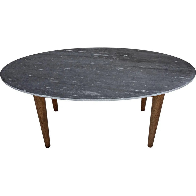 Surf Wood and Marble Oval Dining Table Dining Tables LOOMLAN By Noir