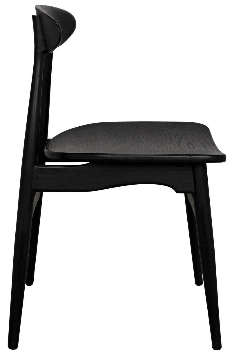 Surf Wood Black Armless Chair Club Chairs LOOMLAN By Noir