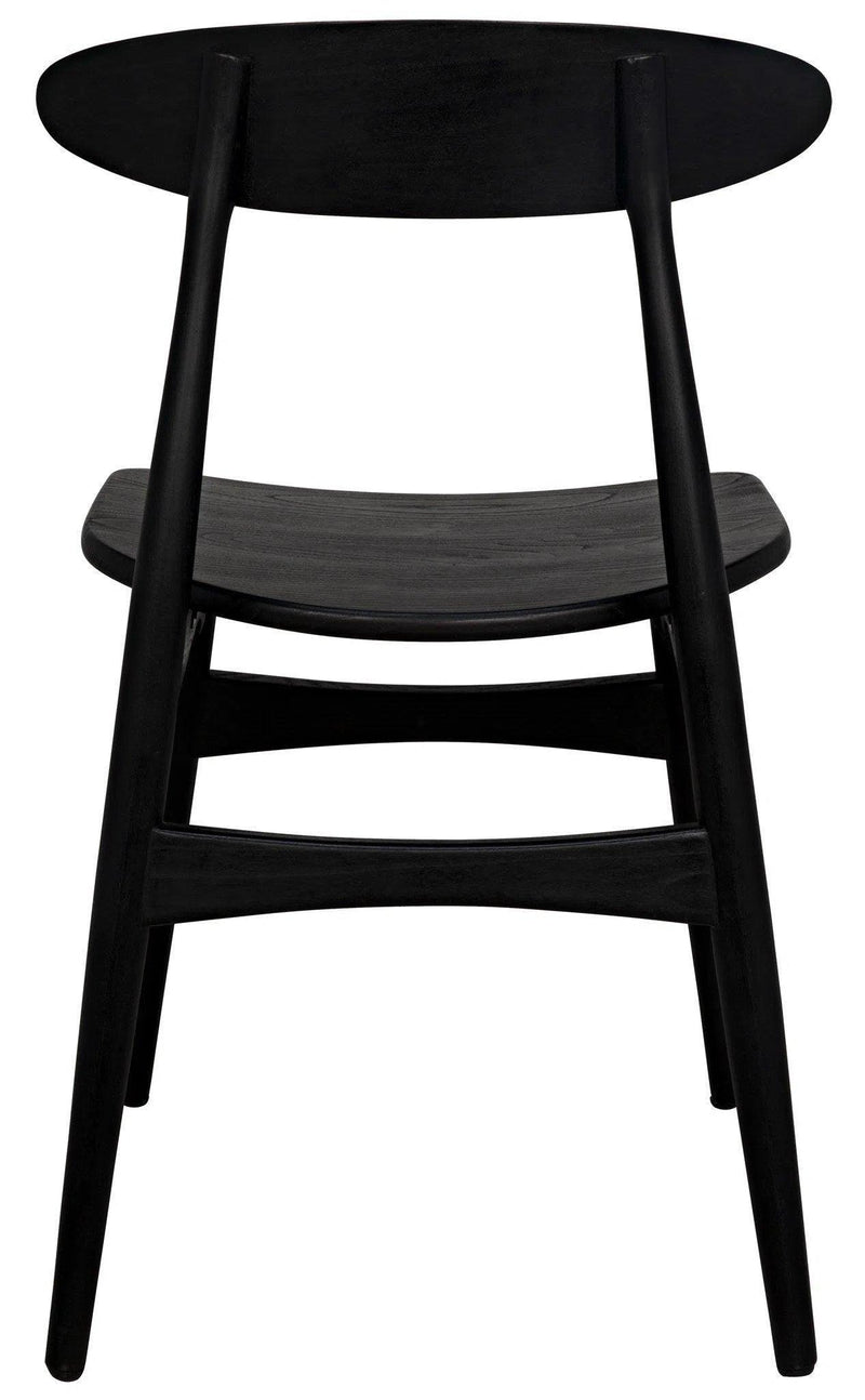 Surf Wood Black Armless Chair Club Chairs LOOMLAN By Noir