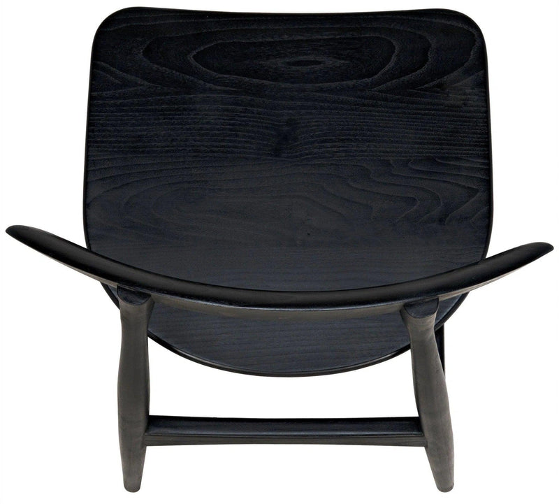 Surf Wood Black Armless Chair Club Chairs LOOMLAN By Noir