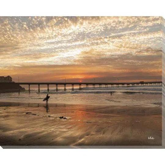 Surfers Sunset Coastal Wall Art Indoor Outdoor Canvas Artwork LOOMLAN By LOOMLAN