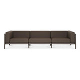 Suri Polyester and Polypropylene Coffee Brown Outdoor 3-Seat Sofa Sofas & Loveseats LOOMLAN By Moe's Home