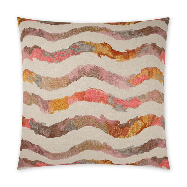 Surny Modern Abstract Blush Large Throw Pillow With Insert Throw Pillows LOOMLAN By D.V. Kap