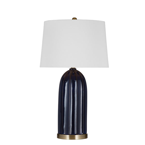 Susan Blue Ceramic Table Lamp Table Lamps LOOMLAN By Bassett Mirror