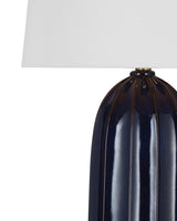 Susan Blue Ceramic Table Lamp Table Lamps LOOMLAN By Bassett Mirror