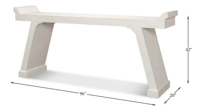 Suspension Console Table Extra Long Working White Console Tables LOOMLAN By Sarreid