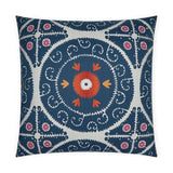 Suzandozi Denim Global Blue Large Throw Pillow With Insert Throw Pillows LOOMLAN By D.V. Kap