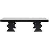 Suzu Wood Black Rectangle Coffee Table Coffee Tables LOOMLAN By Noir