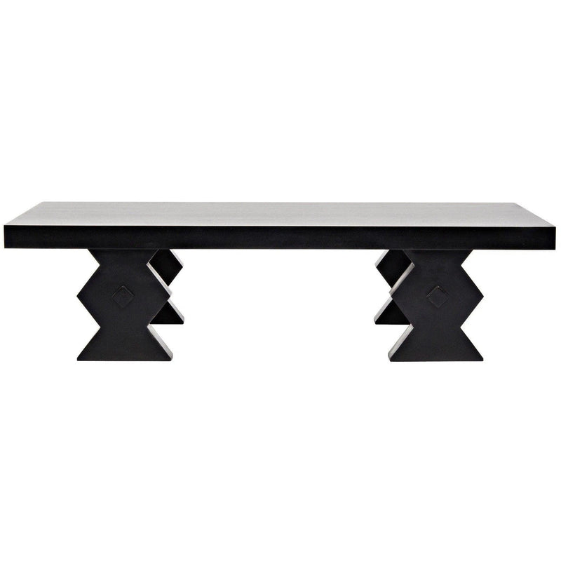 Suzu Wood Black Rectangle Coffee Table Coffee Tables LOOMLAN By Noir