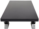 Suzu Wood Black Rectangle Coffee Table Coffee Tables LOOMLAN By Noir