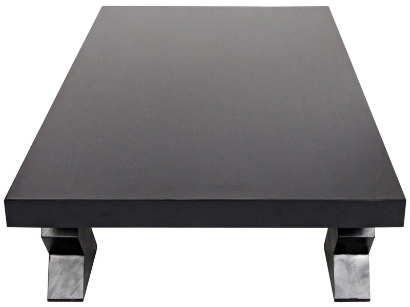 Suzu Wood Black Rectangle Coffee Table Coffee Tables LOOMLAN By Noir