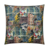 Swansong Carnival Multi Color Large Throw Pillow With Insert Throw Pillows LOOMLAN By D.V. Kap