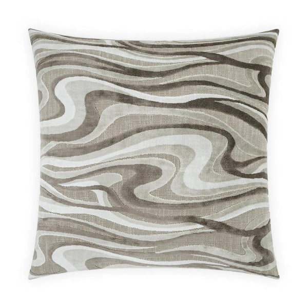 Sway Travertine Brown Throw Pillow With Insert Throw Pillows LOOMLAN By D.V. Kap