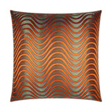 Swell Abstract Orange Multi Color Large Throw Pillow With Insert Throw Pillows LOOMLAN By D.V. Kap