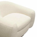 Swivel Chair in Boucle Textured Fabric Contoured Arms & Back Club Chairs LOOMLAN By Diamond Sofa