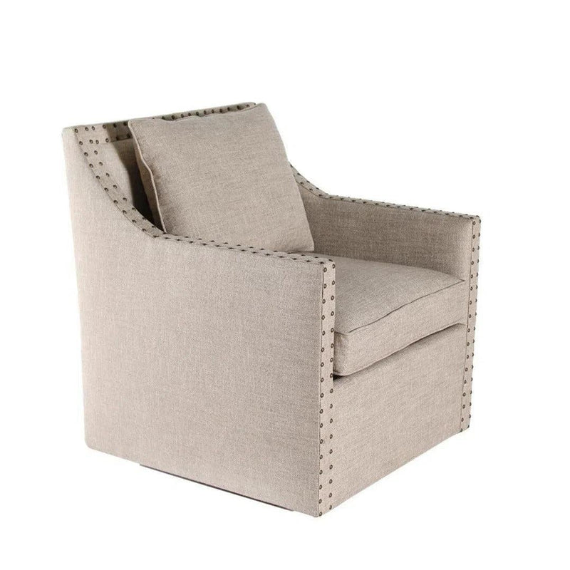 Swivel Club Chair Kim, Euro Burlap Club Chairs LOOMLAN By Peninsula Home