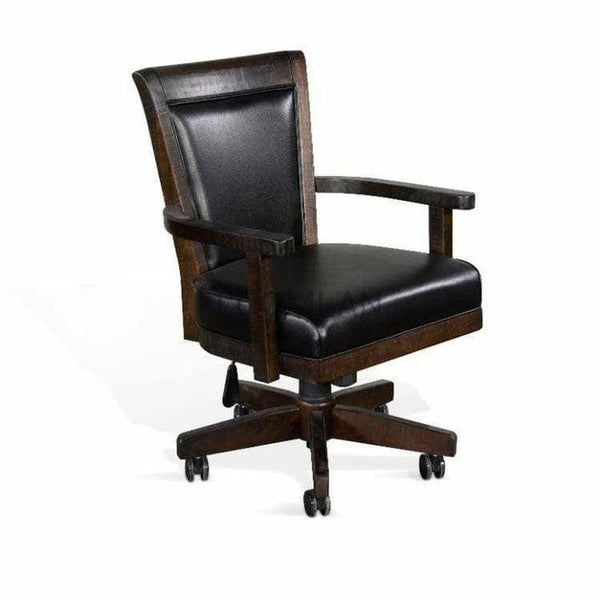 Swivel Leather Game Chair or Home Office Chair Office Chairs LOOMLAN By Sunny D