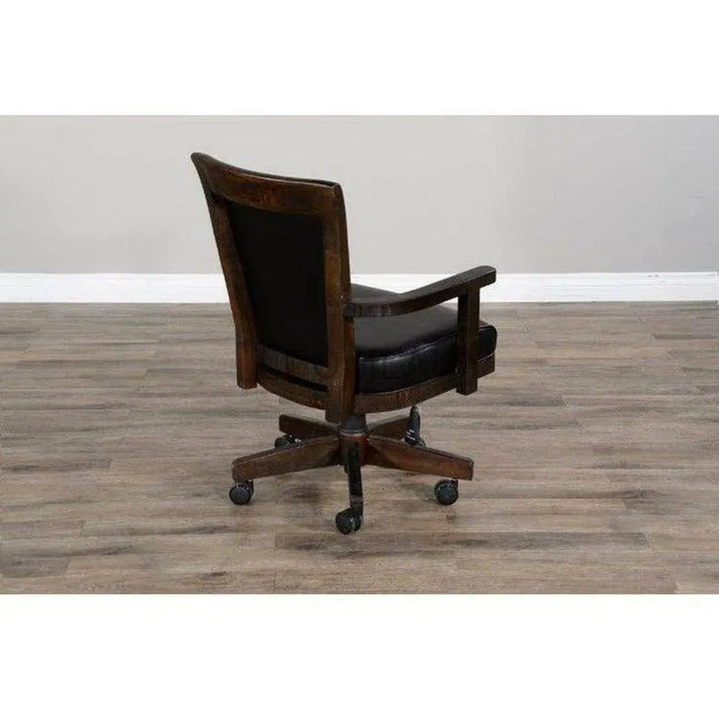 Swivel Leather Game Chair or Home Office Chair Office Chairs LOOMLAN By Sunny D