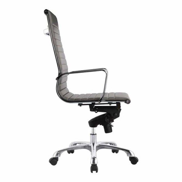 Swivel Office Chair High Back Grey Contemporary Office Chairs LOOMLAN By Moe's Home