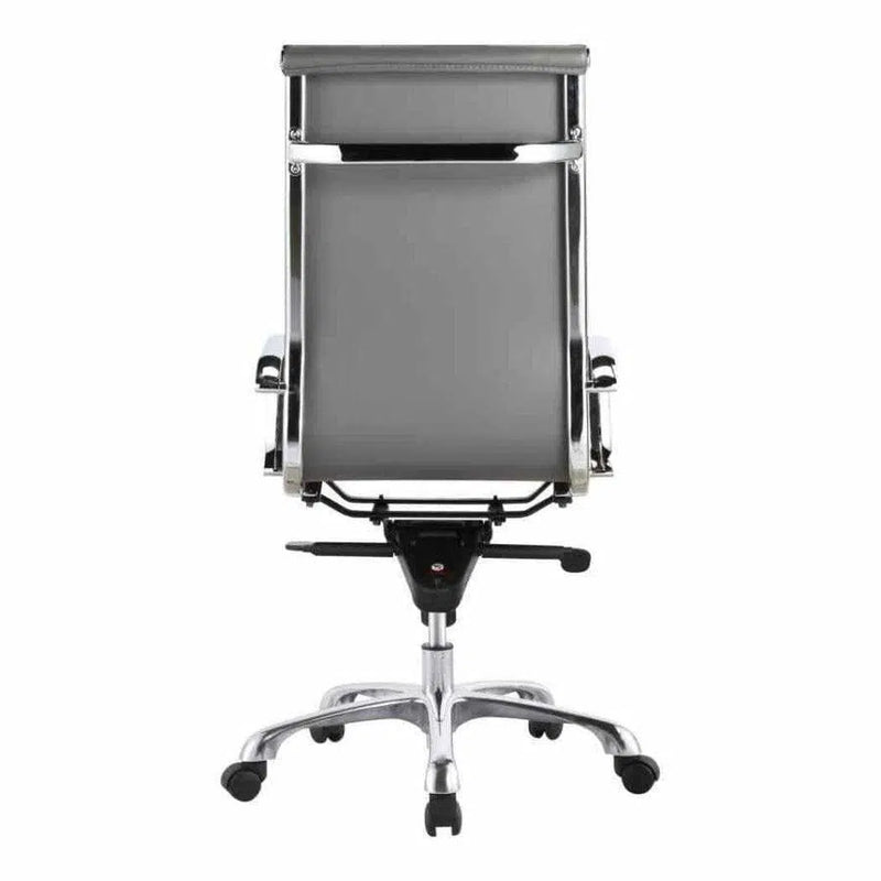 Swivel Office Chair High Back Grey Contemporary Office Chairs LOOMLAN By Moe's Home