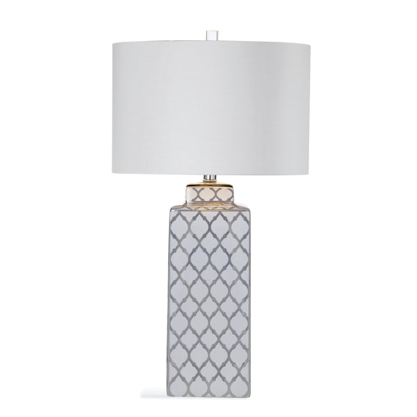 Sydney Ceramic White Table Lamp Table Lamps LOOMLAN By Bassett Mirror