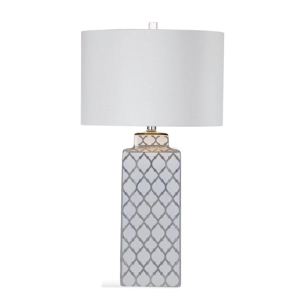 Sydney Ceramic White Table Lamp Table Lamps LOOMLAN By Bassett Mirror