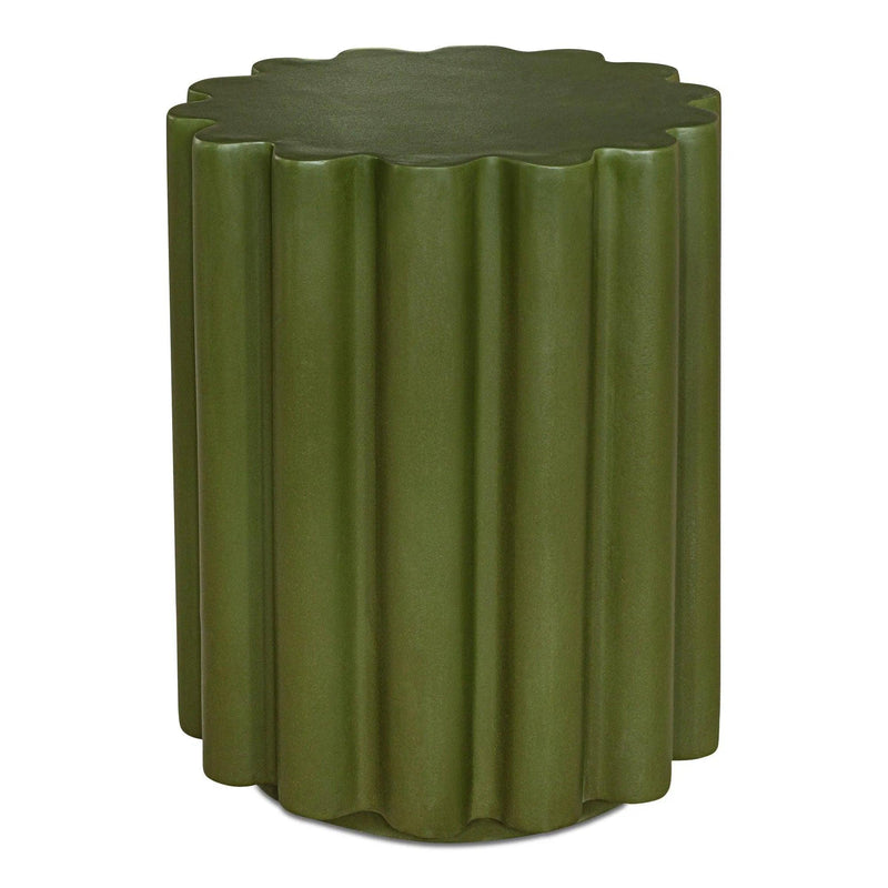 Taffy Concrete Green Geometric Accent Table Side Tables LOOMLAN By Moe's Home