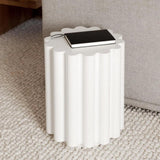 Taffy Contemporary White Concrete Stool Side Table Side Tables LOOMLAN By Moe's Home