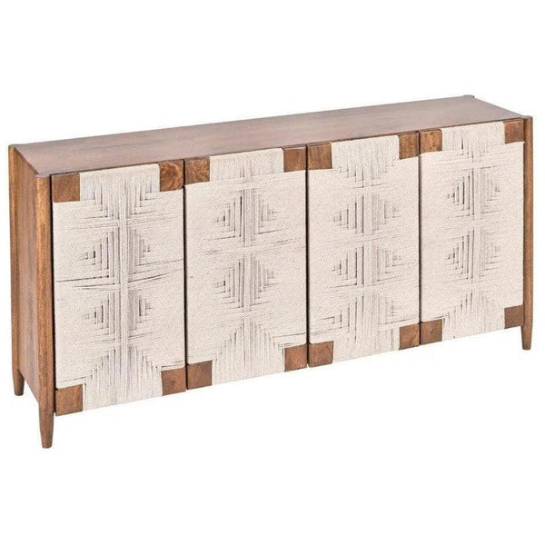 Taffyta 4 Door Natural Wood Sideboard Sideboards LOOMLAN By LOOMLAN