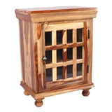 Tahoe 12 Glass and Wood Side Cabinet Nightstands LOOMLAN By LOOMLAN