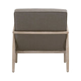 Tahoe Club Chair Gray Upholstery and Oak Wood Accent Chairs LOOMLAN By Essentials For Living