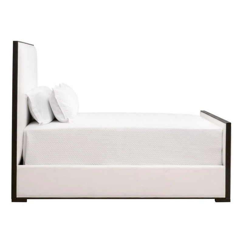 Tailor Fabric Upholstered White Stain Resistant Bed Beds LOOMLAN By Essentials For Living