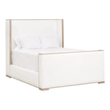 Tailor White Bed Stain Resistant Fabric - Beige Accents Beds LOOMLAN By Essentials For Living