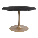 Taj Dining Table Black & Gold Dining Tables LOOMLAN By Zuo Modern