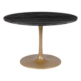 Taj Dining Table Black & Gold Dining Tables LOOMLAN By Zuo Modern