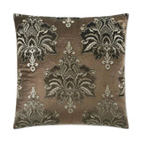 Taj Mahal Chocolate Brown Throw Pillow With Insert Throw Pillows LOOMLAN By D.V. Kap