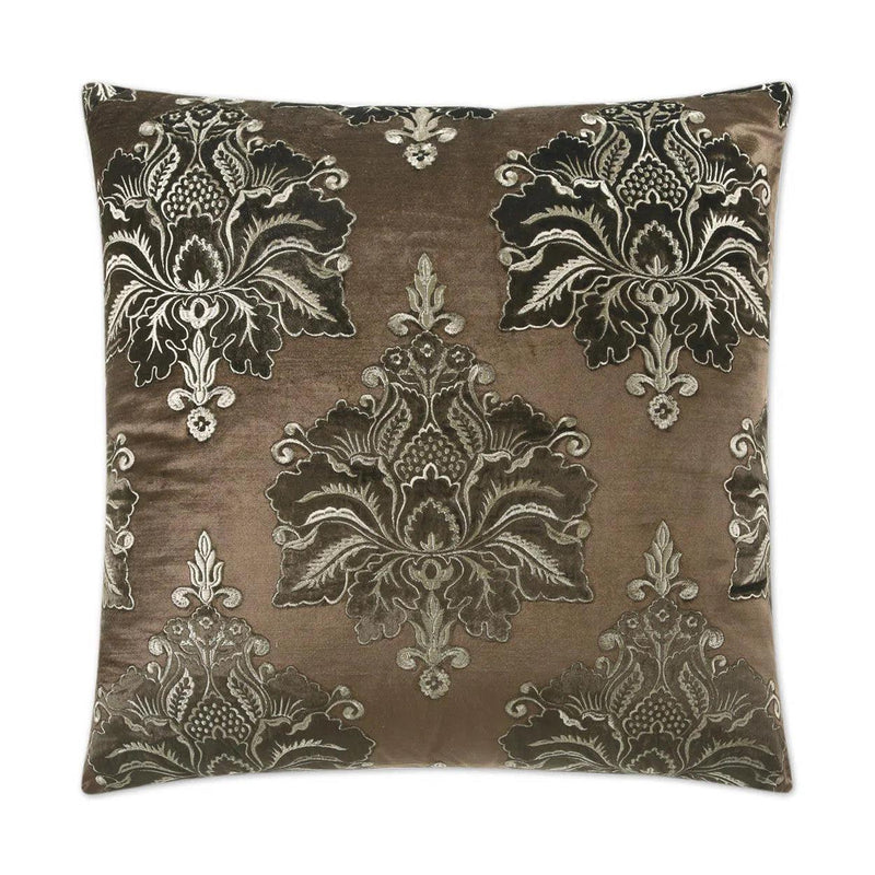 Taj Mahal Chocolate Brown Throw Pillow With Insert Throw Pillows LOOMLAN By D.V. Kap