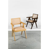 Takashi Wood and Rattan Black Armchair (Set of 2) Club Chairs LOOMLAN By Moe's Home