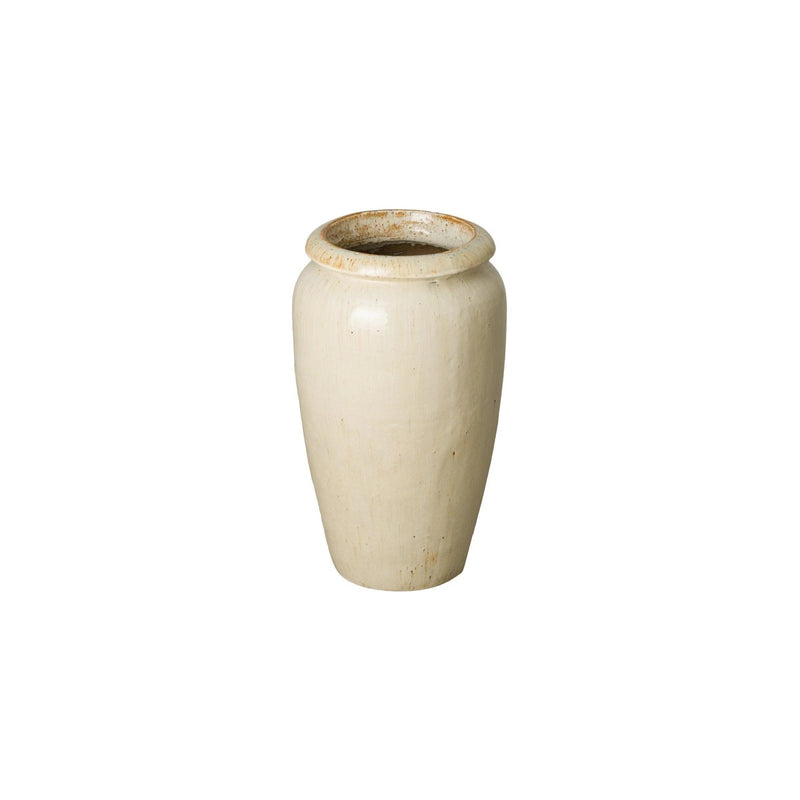 Tall Ceramic Round Planter Outdoor Planters LOOMLAN By Emissary