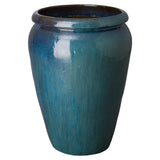 Tall Ceramic Round Planter Outdoor Planters LOOMLAN By Emissary