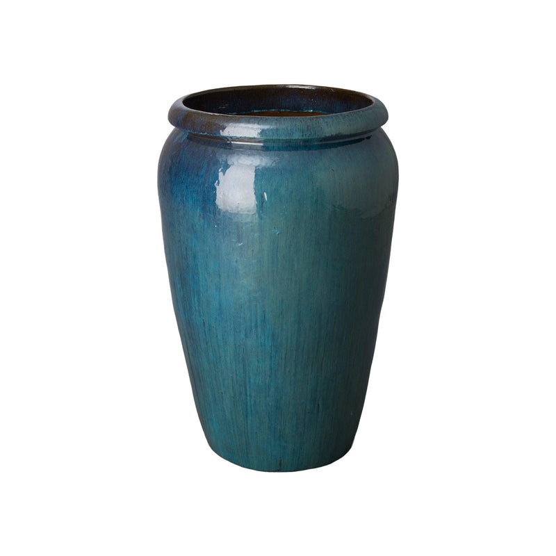 Tall Ceramic Round Planter Outdoor Planters LOOMLAN By Emissary