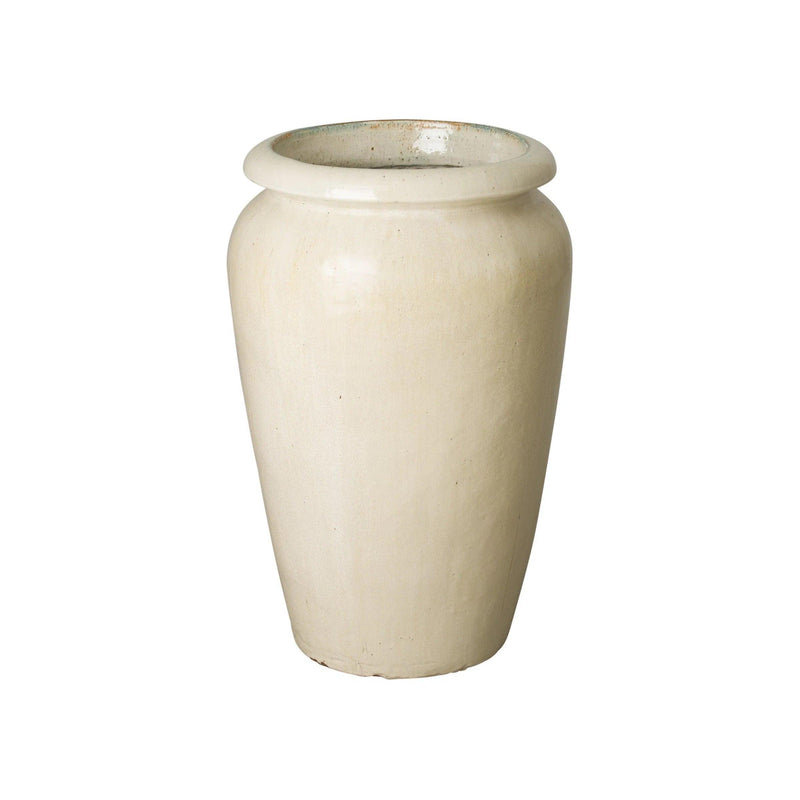 Tall Ceramic Round Planter Outdoor Planters LOOMLAN By Emissary