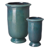 Tall Cup Ceramic Round Planter Outdoor Planters LOOMLAN By Emissary