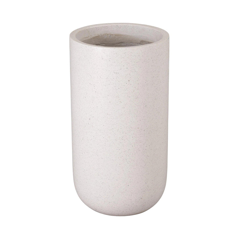 Tall Cylinder Terrazzo Round Planter Outdoor Planters LOOMLAN By Emissary